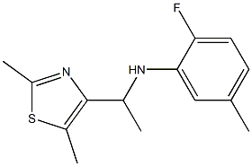 N-[1-(2,5-dimethyl-1,3-thiazol-4-yl)ethyl]-2-fluoro-5-methylaniline Struktur