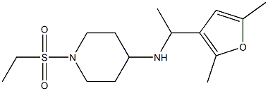 N-[1-(2,5-dimethylfuran-3-yl)ethyl]-1-(ethanesulfonyl)piperidin-4-amine Struktur