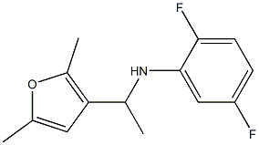 N-[1-(2,5-dimethylfuran-3-yl)ethyl]-2,5-difluoroaniline Struktur