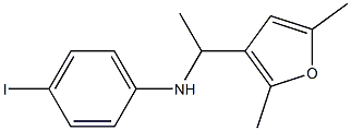 N-[1-(2,5-dimethylfuran-3-yl)ethyl]-4-iodoaniline Struktur