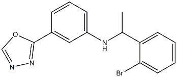 N-[1-(2-bromophenyl)ethyl]-3-(1,3,4-oxadiazol-2-yl)aniline Struktur