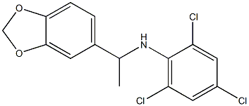 N-[1-(2H-1,3-benzodioxol-5-yl)ethyl]-2,4,6-trichloroaniline Struktur