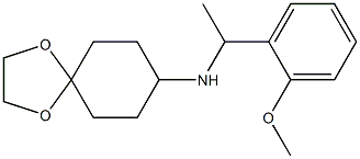 N-[1-(2-methoxyphenyl)ethyl]-1,4-dioxaspiro[4.5]decan-8-amine Struktur