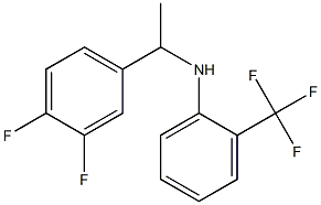 N-[1-(3,4-difluorophenyl)ethyl]-2-(trifluoromethyl)aniline Struktur