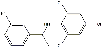 N-[1-(3-bromophenyl)ethyl]-2,4,6-trichloroaniline Struktur