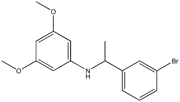 N-[1-(3-bromophenyl)ethyl]-3,5-dimethoxyaniline Struktur