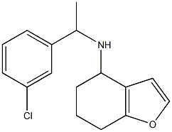 N-[1-(3-chlorophenyl)ethyl]-4,5,6,7-tetrahydro-1-benzofuran-4-amine Struktur