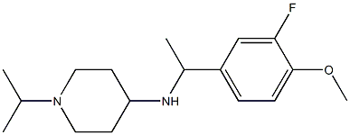 N-[1-(3-fluoro-4-methoxyphenyl)ethyl]-1-(propan-2-yl)piperidin-4-amine Struktur