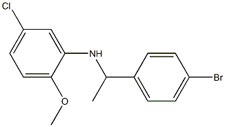 N-[1-(4-bromophenyl)ethyl]-5-chloro-2-methoxyaniline Struktur