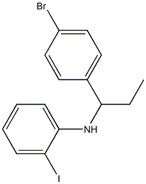 N-[1-(4-bromophenyl)propyl]-2-iodoaniline Struktur