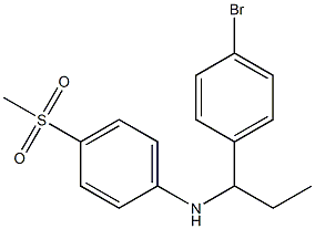 N-[1-(4-bromophenyl)propyl]-4-methanesulfonylaniline Struktur