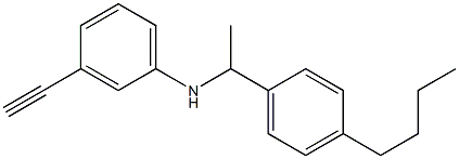 N-[1-(4-butylphenyl)ethyl]-3-ethynylaniline Struktur