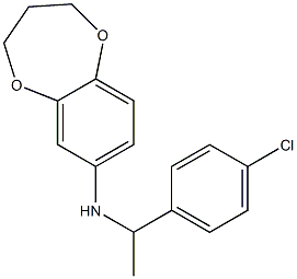 N-[1-(4-chlorophenyl)ethyl]-3,4-dihydro-2H-1,5-benzodioxepin-7-amine Struktur