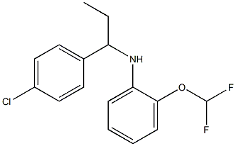 N-[1-(4-chlorophenyl)propyl]-2-(difluoromethoxy)aniline Struktur