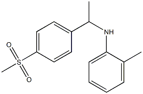 N-[1-(4-methanesulfonylphenyl)ethyl]-2-methylaniline Struktur