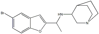 N-[1-(5-bromo-1-benzofuran-2-yl)ethyl]-1-azabicyclo[2.2.2]octan-3-amine Struktur