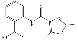 N-[2-(1-aminoethyl)phenyl]-2,5-dimethyl-3-furamide Struktur