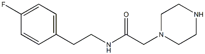 N-[2-(4-fluorophenyl)ethyl]-2-(piperazin-1-yl)acetamide Struktur