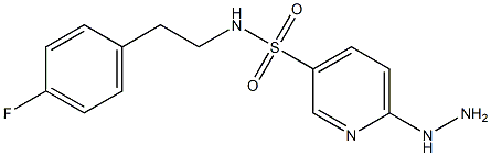 N-[2-(4-fluorophenyl)ethyl]-6-hydrazinylpyridine-3-sulfonamide Struktur