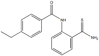 N-[2-(aminocarbonothioyl)phenyl]-4-ethylbenzamide Struktur