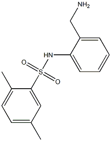 N-[2-(aminomethyl)phenyl]-2,5-dimethylbenzene-1-sulfonamide Struktur