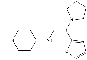 N-[2-(furan-2-yl)-2-(pyrrolidin-1-yl)ethyl]-1-methylpiperidin-4-amine Struktur