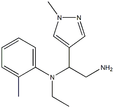 N-[2-amino-1-(1-methyl-1H-pyrazol-4-yl)ethyl]-N-ethyl-2-methylaniline Struktur