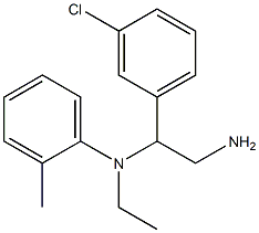 N-[2-amino-1-(3-chlorophenyl)ethyl]-N-ethyl-2-methylaniline Struktur