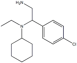 N-[2-amino-1-(4-chlorophenyl)ethyl]-N-ethylcyclohexanamine Struktur