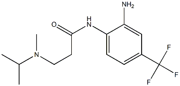 N-[2-amino-4-(trifluoromethyl)phenyl]-3-[methyl(propan-2-yl)amino]propanamide Struktur