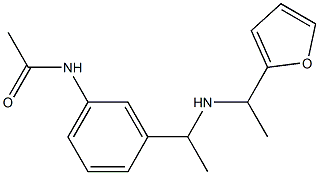 N-[3-(1-{[1-(furan-2-yl)ethyl]amino}ethyl)phenyl]acetamide Struktur