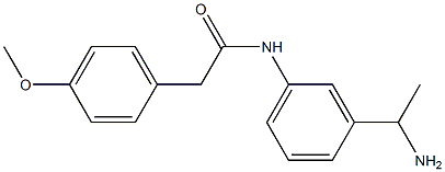 N-[3-(1-aminoethyl)phenyl]-2-(4-methoxyphenyl)acetamide Struktur