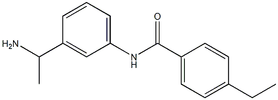 N-[3-(1-aminoethyl)phenyl]-4-ethylbenzamide Struktur