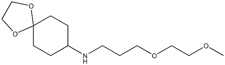 N-[3-(2-methoxyethoxy)propyl]-1,4-dioxaspiro[4.5]decan-8-amine Struktur