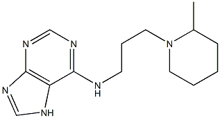 N-[3-(2-methylpiperidin-1-yl)propyl]-7H-purin-6-amine Struktur