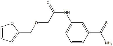 N-[3-(aminocarbonothioyl)phenyl]-2-(2-furylmethoxy)acetamide Struktur