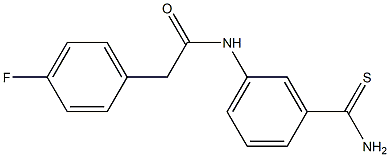 N-[3-(aminocarbonothioyl)phenyl]-2-(4-fluorophenyl)acetamide Struktur