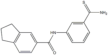 N-[3-(aminocarbonothioyl)phenyl]indane-5-carboxamide Struktur