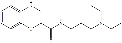 N-[3-(diethylamino)propyl]-3,4-dihydro-2H-1,4-benzoxazine-2-carboxamide Struktur