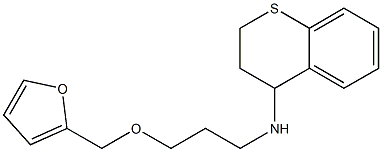 N-[3-(furan-2-ylmethoxy)propyl]-3,4-dihydro-2H-1-benzothiopyran-4-amine Struktur