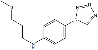 N-[3-(methylsulfanyl)propyl]-4-(1H-1,2,3,4-tetrazol-1-yl)aniline Struktur