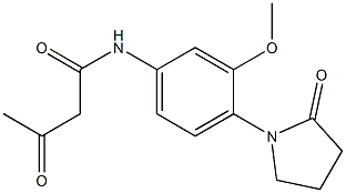 N-[3-methoxy-4-(2-oxopyrrolidin-1-yl)phenyl]-3-oxobutanamide Struktur