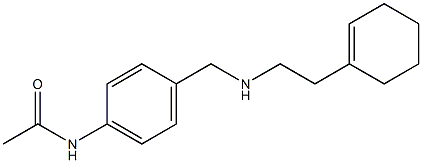 N-[4-({[2-(cyclohex-1-en-1-yl)ethyl]amino}methyl)phenyl]acetamide Struktur