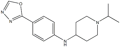 N-[4-(1,3,4-oxadiazol-2-yl)phenyl]-1-(propan-2-yl)piperidin-4-amine Struktur