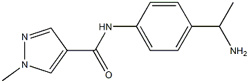 N-[4-(1-aminoethyl)phenyl]-1-methyl-1H-pyrazole-4-carboxamide Struktur