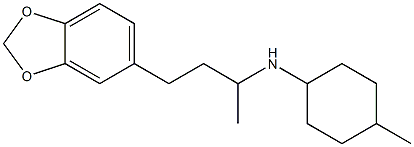 N-[4-(2H-1,3-benzodioxol-5-yl)butan-2-yl]-4-methylcyclohexan-1-amine Struktur