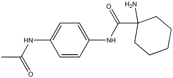 N-[4-(acetylamino)phenyl]-1-aminocyclohexanecarboxamide Struktur