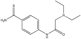 N-[4-(aminocarbonothioyl)phenyl]-2-(diethylamino)acetamide Struktur