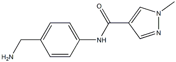 N-[4-(aminomethyl)phenyl]-1-methyl-1H-pyrazole-4-carboxamide Struktur