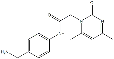 N-[4-(aminomethyl)phenyl]-2-(4,6-dimethyl-2-oxopyrimidin-1(2H)-yl)acetamide Struktur